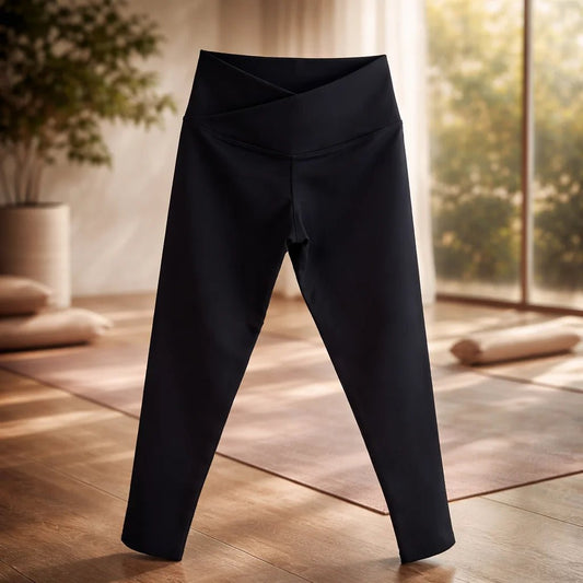 Legging deportivo mujer cintura alta color negro – malla yoga gym mujer Chile