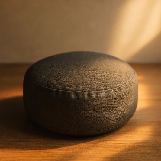 Zafu Yoga Lino Afelpado Colores - Gris Grafito - Portalyoga