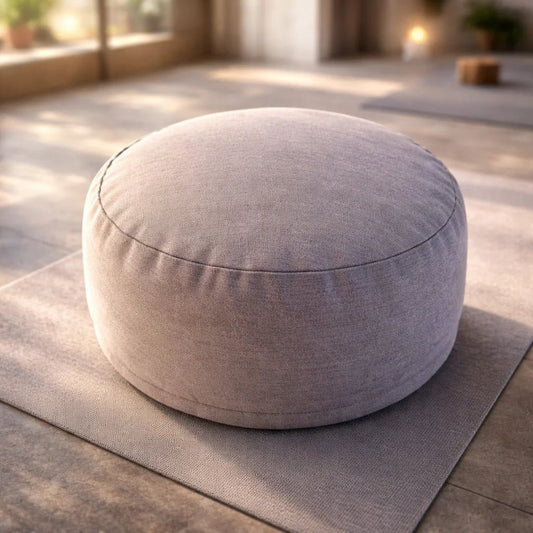 Detalle textura lino afelpado zafu meditacion rosa corcho granulado – comprar Chile