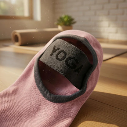 Calcetines de Yoga con Dedos Antideslizantes - Rosado