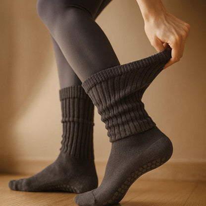 Calcetines Yoga Antideslizantes Mujer con puntos de silicona (hasta la rodilla) - Portalyoga