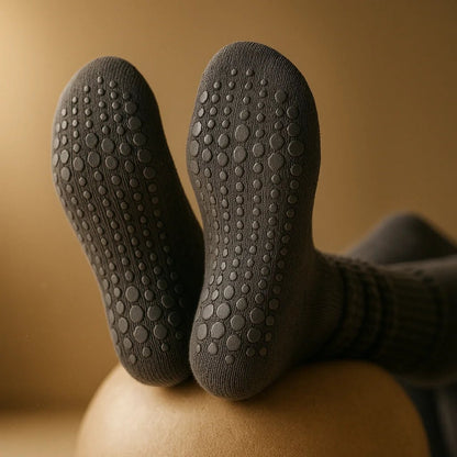 Calcetines Yoga Antideslizantes Mujer con puntos de silicona (hasta la rodilla) - Portalyoga