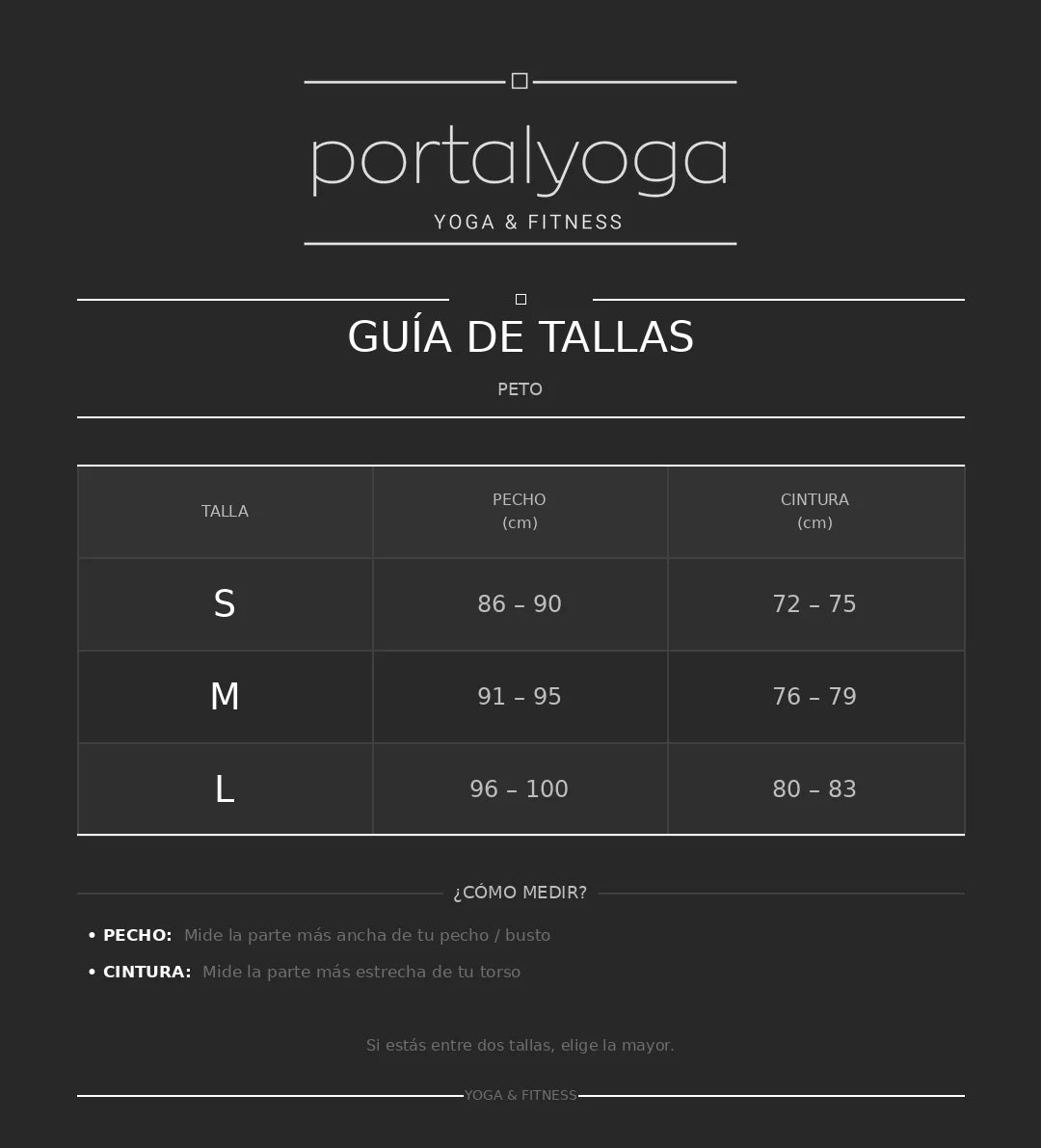 Guía de tallas