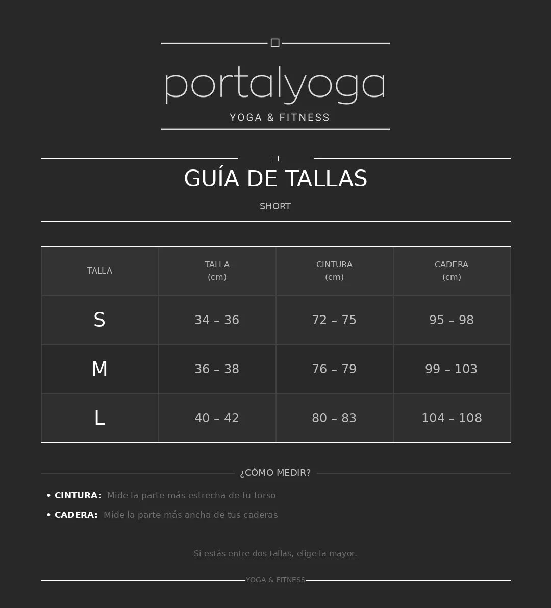 Guía de tallas