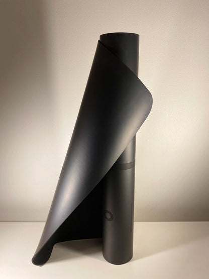 Mat de yoga Pu - Caucho Negro: Mantén postura con estilo y sin deslizarte - Portalyoga