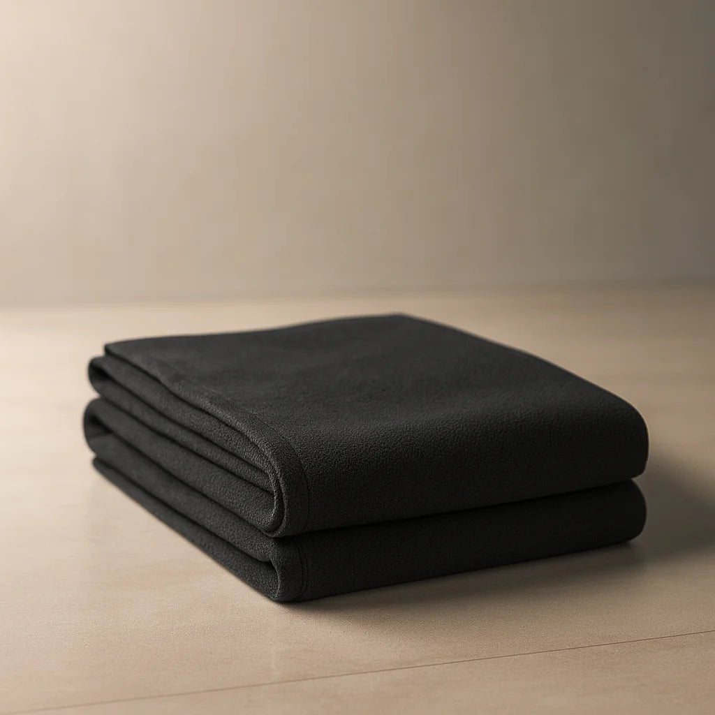 Manta polar con tratamiento antipilling para yoga y meditación.
