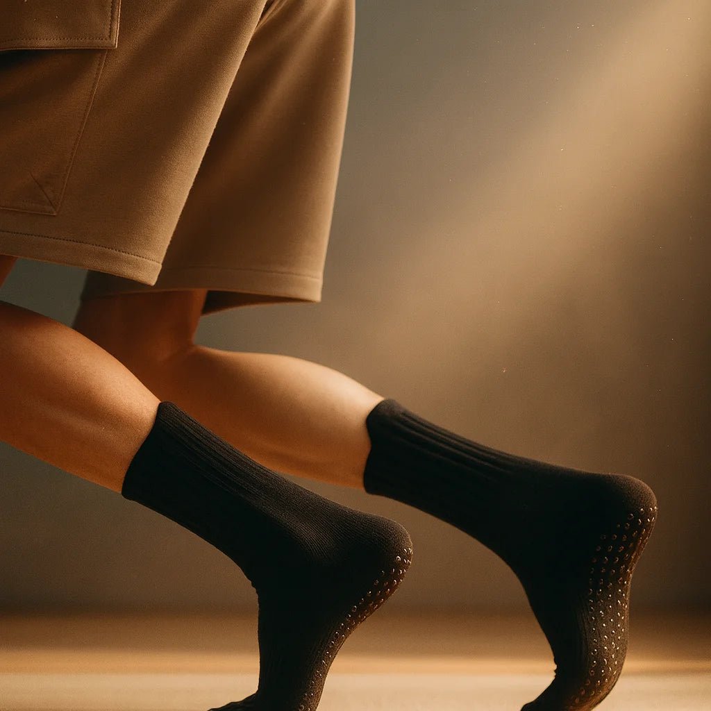 Calcetines de Yoga Hombre Antideslizantes Negro - Portalyoga