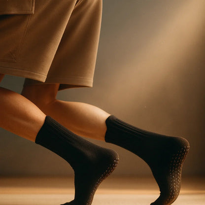 Calcetines de Yoga Hombre Antideslizantes Negro - Portalyoga