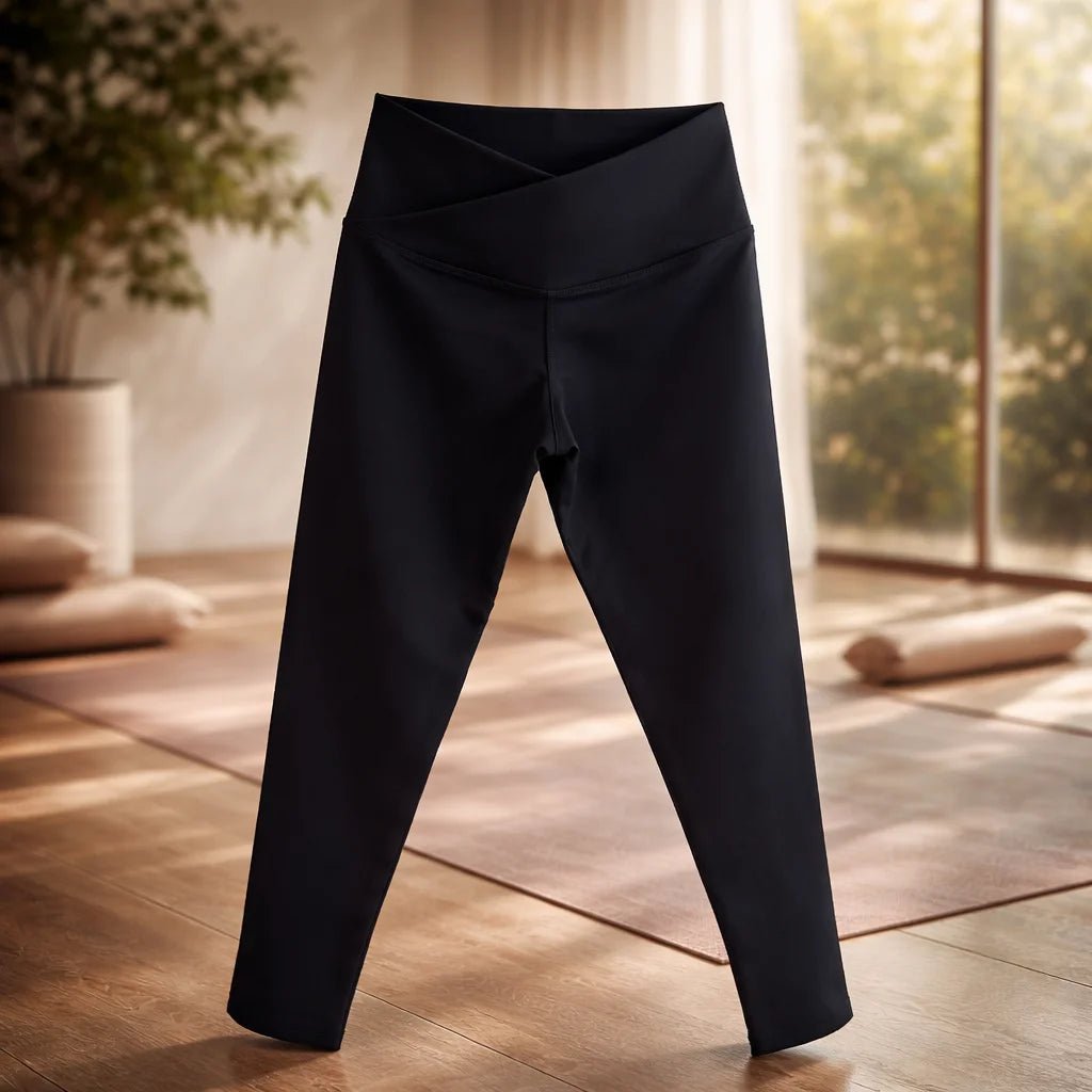 Legging deportivo mujer cintura alta color negro – malla yoga gym mujer Chile