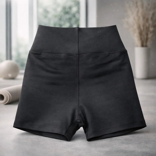 Short Deportivo Mujer Cintura Alta Cruzada Negro - Portalyoga