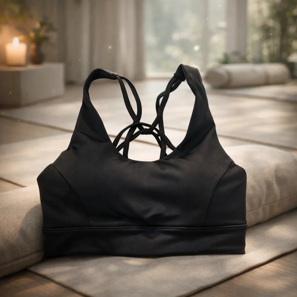 Top Deportivo Tiras Cruzada Negro - Portalyoga