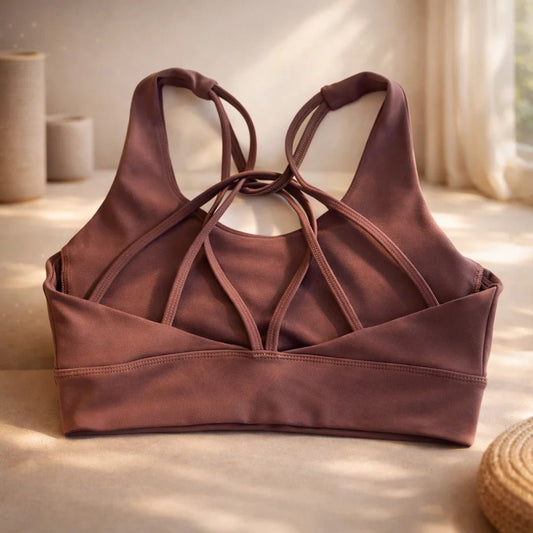 Peto Deportivo Yoga Tiritas Chocolate Oscuro - Portalyoga