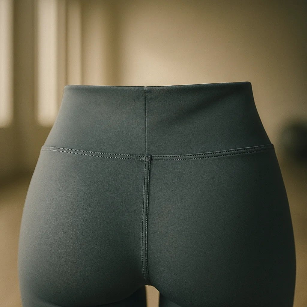 Legging deportivo mujer cintura alta color petróleo – yoga mujer Chile - vista de espalda