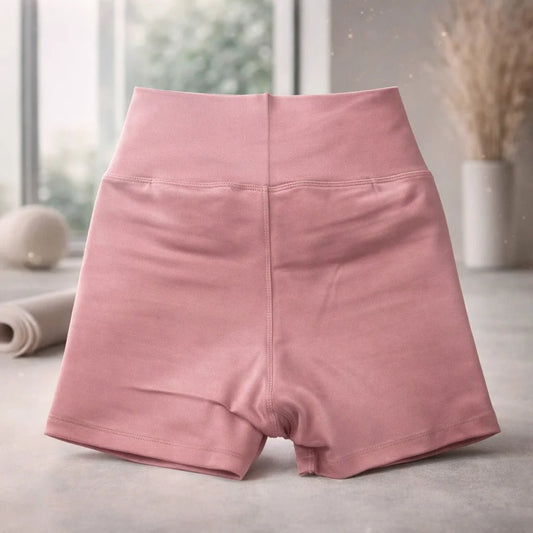 Short Deportivo Mujer Cintura Alta Cruzada Rosa - Portalyoga
