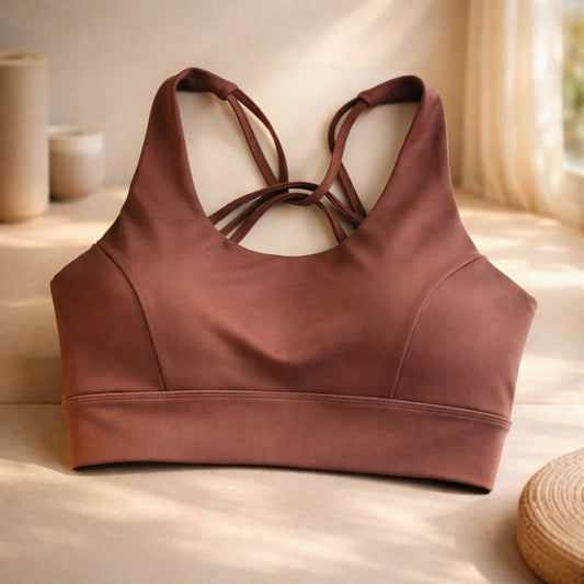 Peto Deportivo Yoga Tiritas Chocolate Oscuro - Portalyoga